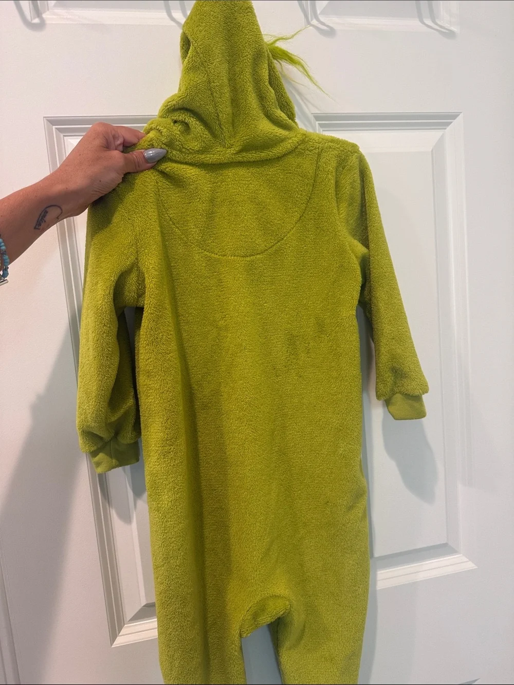 The Grinch Fleece toddler Onesie with Hood